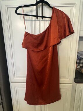 Karleen Silk Flounce Minidress - Size S